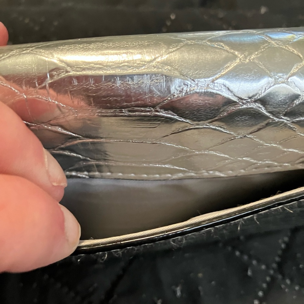 Victorias Secret Luxe Python Silver Wristlet - image 4